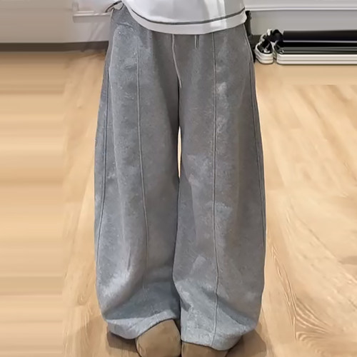 百搭韩版高腰阔腿裤休闲大码女裤