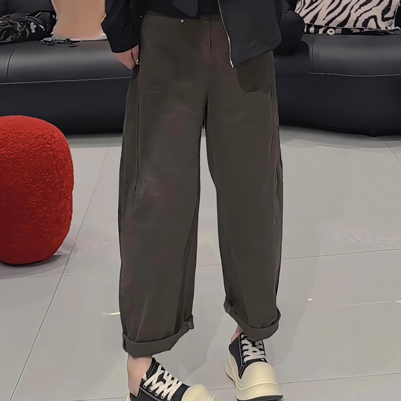 设计感净版男友裤简约休闲女裤子