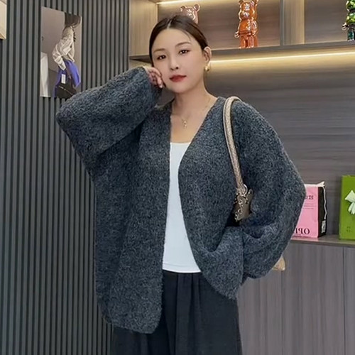 慵懒风开衫毛衣外套女时尚上衣潮