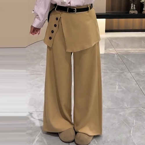 韩系屁帘阔腿裤时尚百搭洋气裤子