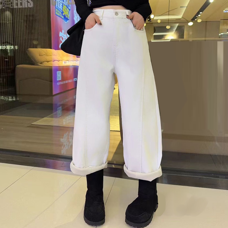 百搭直筒休闲女裤高腰哈伦裤大码