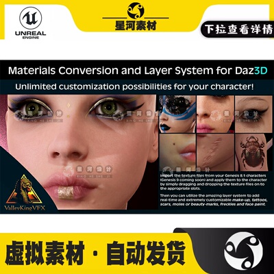 UE5 Materials Conversion and Layer System for Daz3D Imports