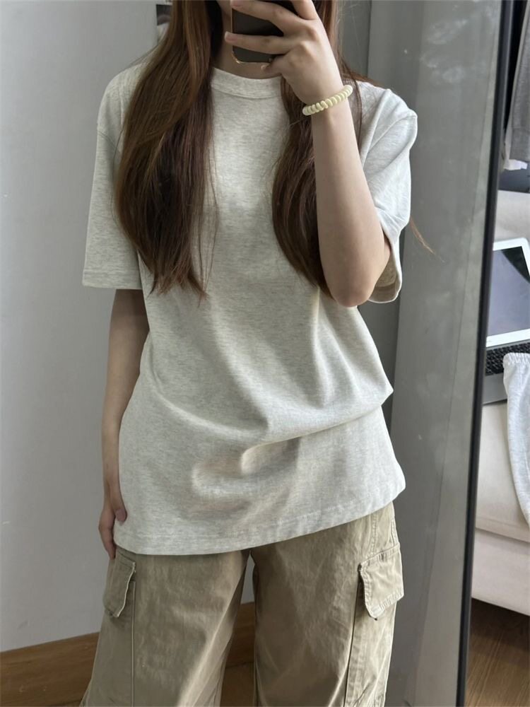 夏季纯棉短袖t恤男女学生韩版宽松慵懒风高街潮流美式半袖上衣服