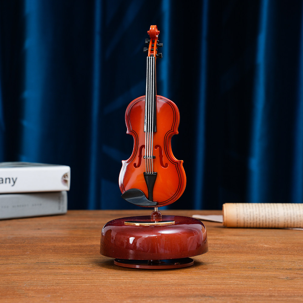 创意古典管弦乐器吉他小提琴琵琶音乐盒房间摆件八音盒家居装饰