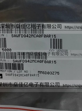 SAWFD942MCA0F0A 滤波器 Band1_Band8 /10Pin /1511 原装正品
