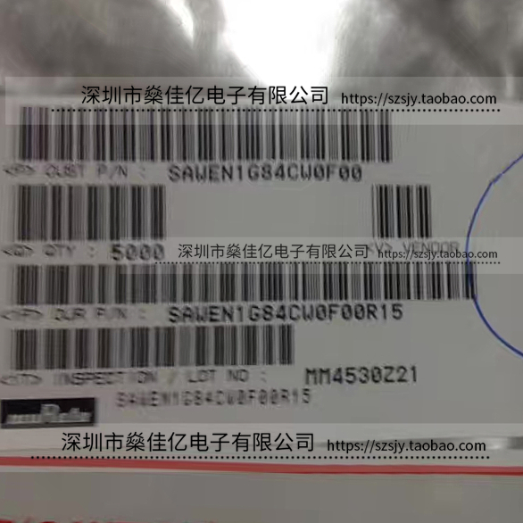 SAWEN1G84CW0F00 滤波器 GSM1800/GSM1900(Rx) /10Pin /1814 原装