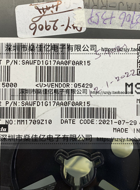 SAWFD1G17AA0F0A 双滤波器 GPS_GLONASS_GALILEO /10Pin /1511