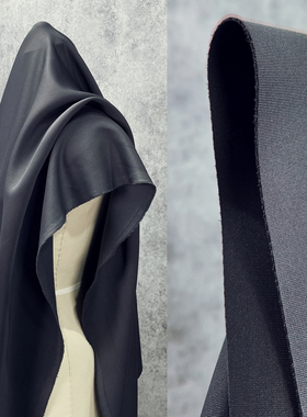 深灰色空气层布料 针织弹力实心太空棉立体感面料 中厚款空气棉