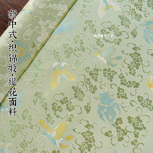 织锦缎提花面料新中式外套马甲