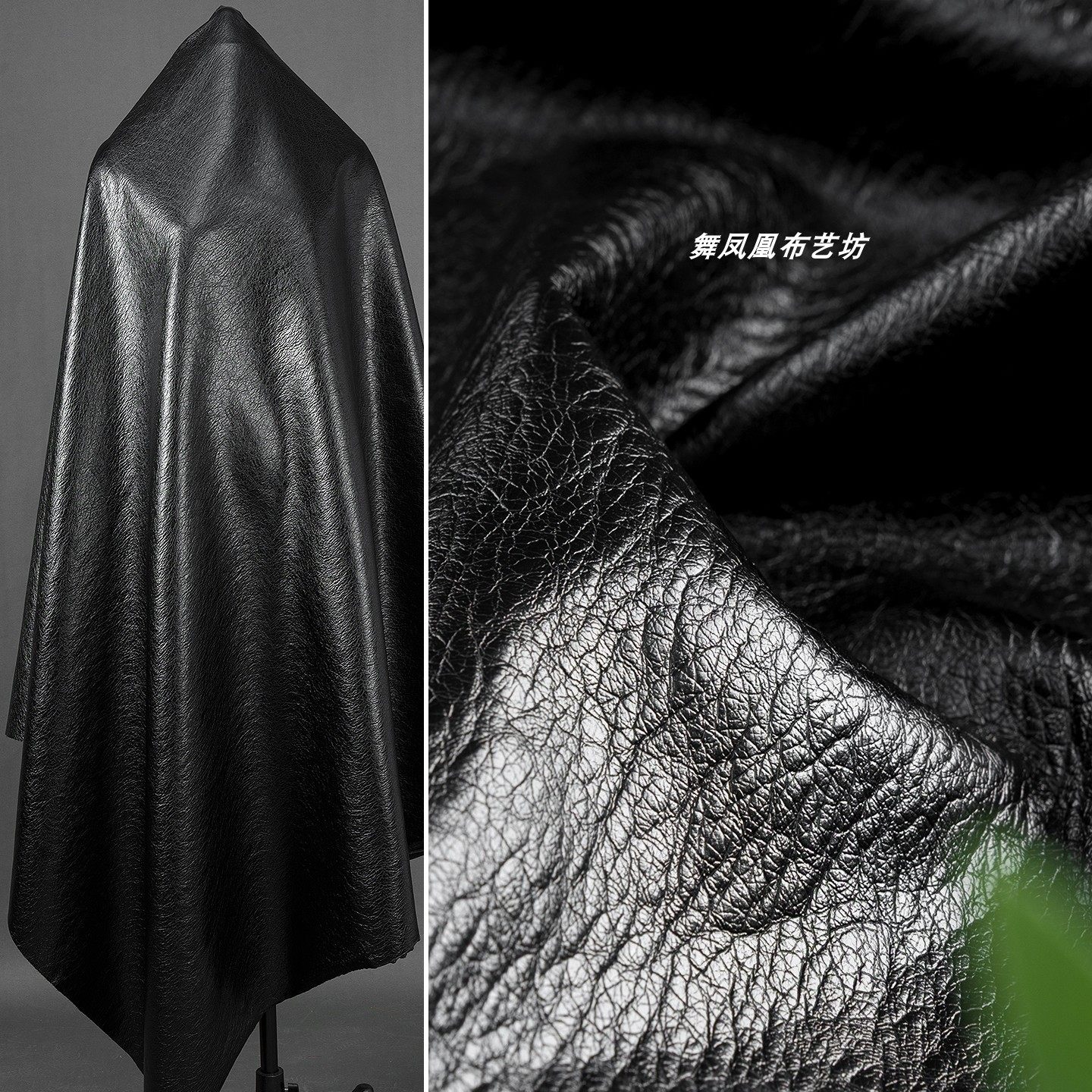 时尚纹理软糯皮革皮衣皮裙连衣裙