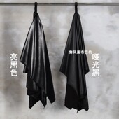 纯黑色亮皮pu哑光小羊皮高弹力针织皮革布料紧身衣裤 家居面料 服装