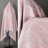 粉色织锦缎面料鹤鹿同春 新中式 旗袍宋锦汉服柔软垂坠衣裙DIY布料