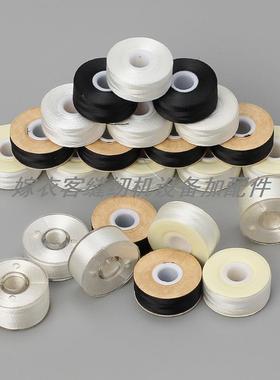75D/2 缝纫预绕底线 白色黑色L型A型纸边塑料边无边绣花底线