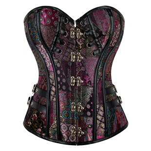 暗黑系哥特束身衣宫廷马甲束腰胸衣朋克corset舞台演出波西米亚风