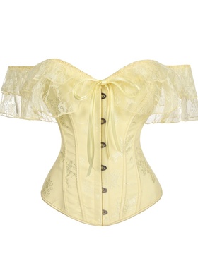 万圣/圣诞派对穿搭蕾丝胸衣复古露肩塑身衣舞台装overbust corset