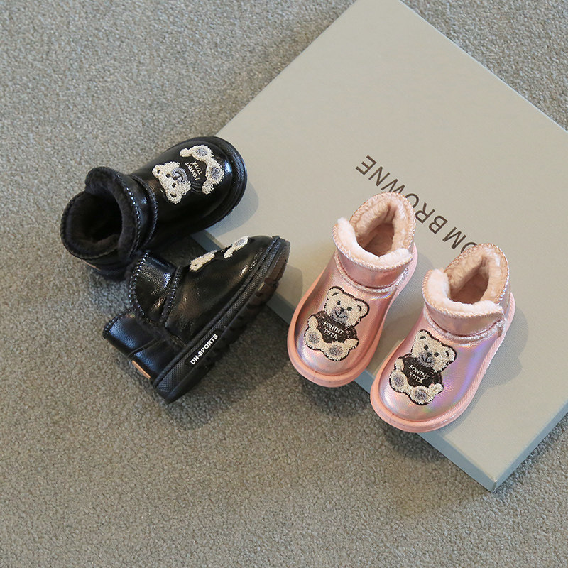 冬季时尚新款儿童雪地靴卡通皮面防水加厚保暖棉鞋男童防滑女宝宝,童鞋/婴儿鞋/亲子鞋,雪地靴,淘宝优惠券,粉丝福利购,淘宝优惠卷