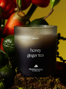 ASUCH 蜂蜜姜茶橘子香薰蜡烛无烟大豆蜡精油礼物卧室清新助眠持久