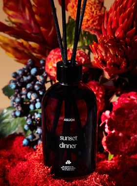 ASUCH 葡萄柚玫瑰雪松 落日晚宴无火香薰藤条精油扩香器卧室礼物