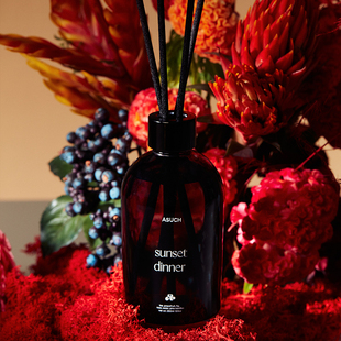 ASUCH 葡萄柚玫瑰雪松 落日晚宴无火香薰藤条精油扩香器卧室礼物