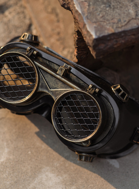 熠先生的蒸汽大陆 工业复古蒸汽朋克steampunk网眼镜片护目镜风镜
