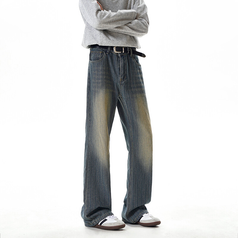 男装牛仔裤LK24167其他/other潮牛仔布青少年中腰宽松拉链2025年