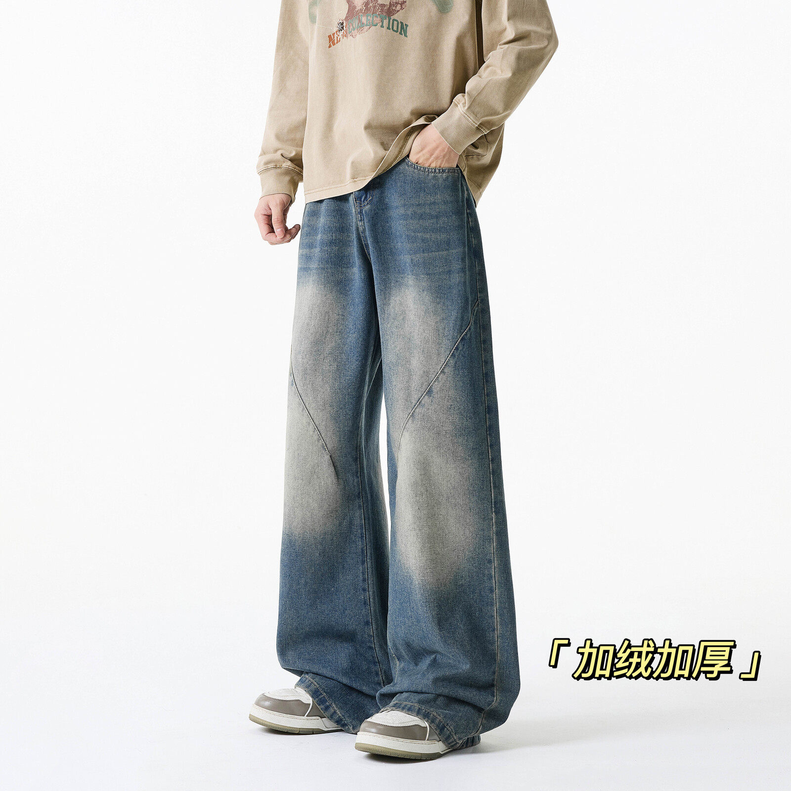 男装牛仔裤K25920JR其他/other宽松休闲拉链 纽扣其他2025年秋季