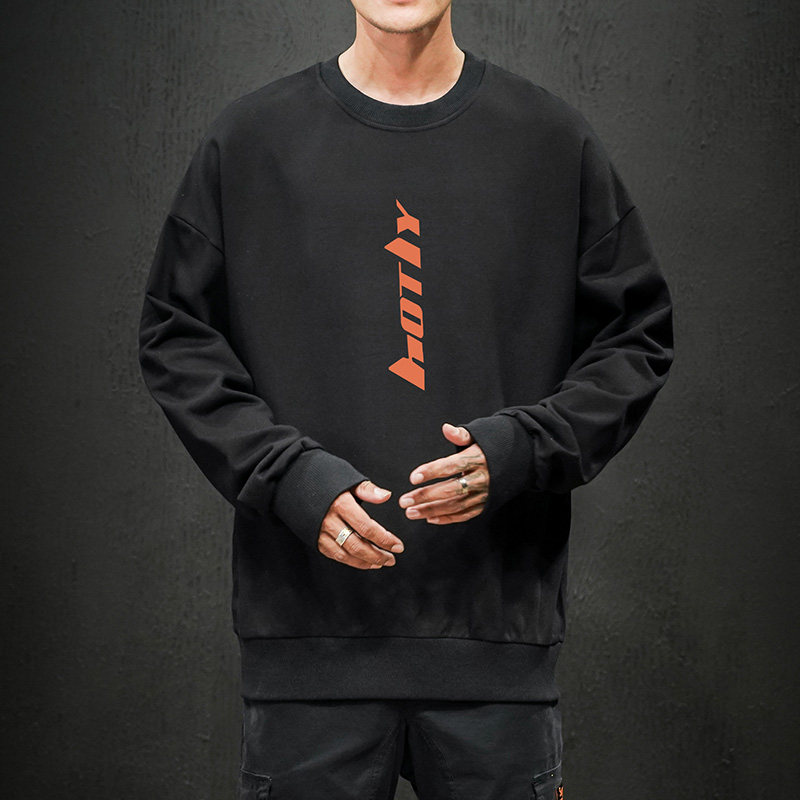 S6006-P35字母印花运动圆领套头卫衣大码男潮胖子宽松外套,男装卫衣,电商A040A
