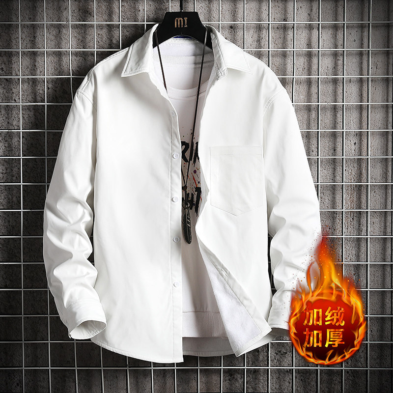 CS15046加绒款P55加厚加绒衬衫男保暖衬衣长袖寸衫上衣服外套,男装衬衫,电商A040A