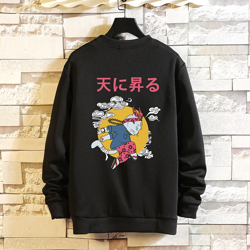 T4012-P25字母印花帅气百搭长袖t恤男大码胖子卫衣薄外套,男装卫衣,电商A040A