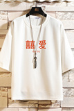 Q11020-P30春夏季七分袖t恤男大码五分袖男短袖中袖，男装T恤，电商A040A