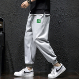 K12058-P40春季束脚直筒运动裤男大码宽松休闲卫裤哈伦裤，男装休闲裤，电商A040A