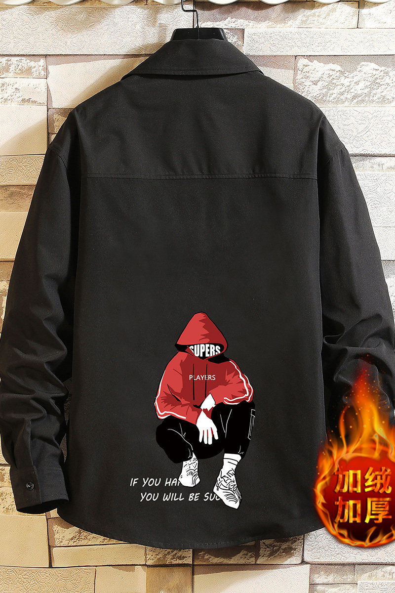 CS15051加绒款P55加厚加绒衬衫男保暖衬衣长袖寸衫上衣服外套,男装衬衫,电商A040A