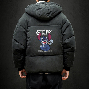 MY16038-P100史迪仔卡通加厚加绒面包服加肥加大码男青少年胖子图片
