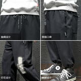 K13053-P40春季束脚直筒运动裤男大码宽松休闲卫裤哈伦裤，男装休闲裤，电商A040A