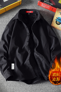 CS15045加绒款P55加厚加绒衬衫男保暖衬衣长袖寸衫上衣服外套图片