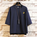 Q11018-P30春夏季七分袖t恤男大码五分袖男短袖中袖，男装T恤，电商A040A