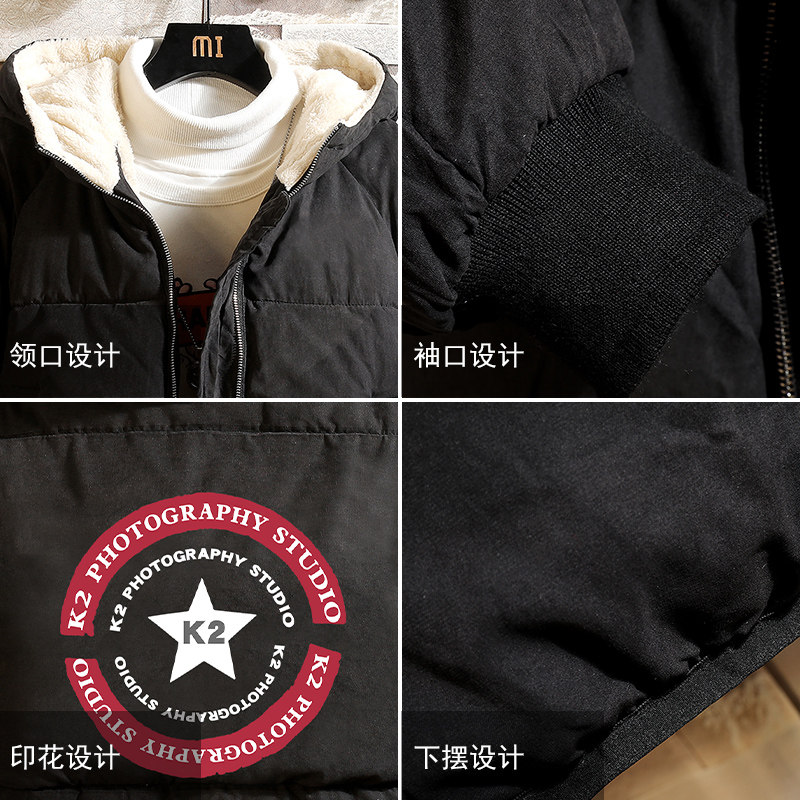 MY16032-P100加厚加绒衣男面包服男大码服男袄男外套男,男装棉衣,电商A040A