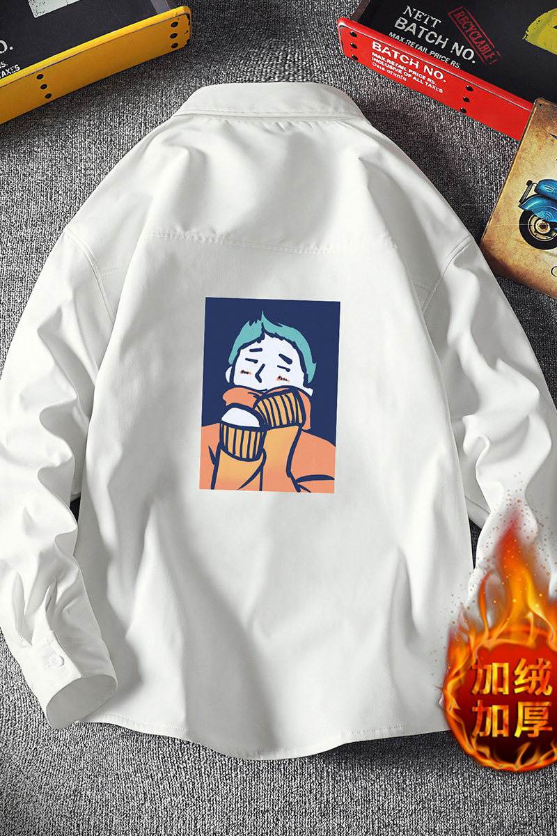 CS15042加绒款P55加厚加绒衬衫男保暖衬衣长袖寸衫上衣服外套,男装衬衫,电商A040A