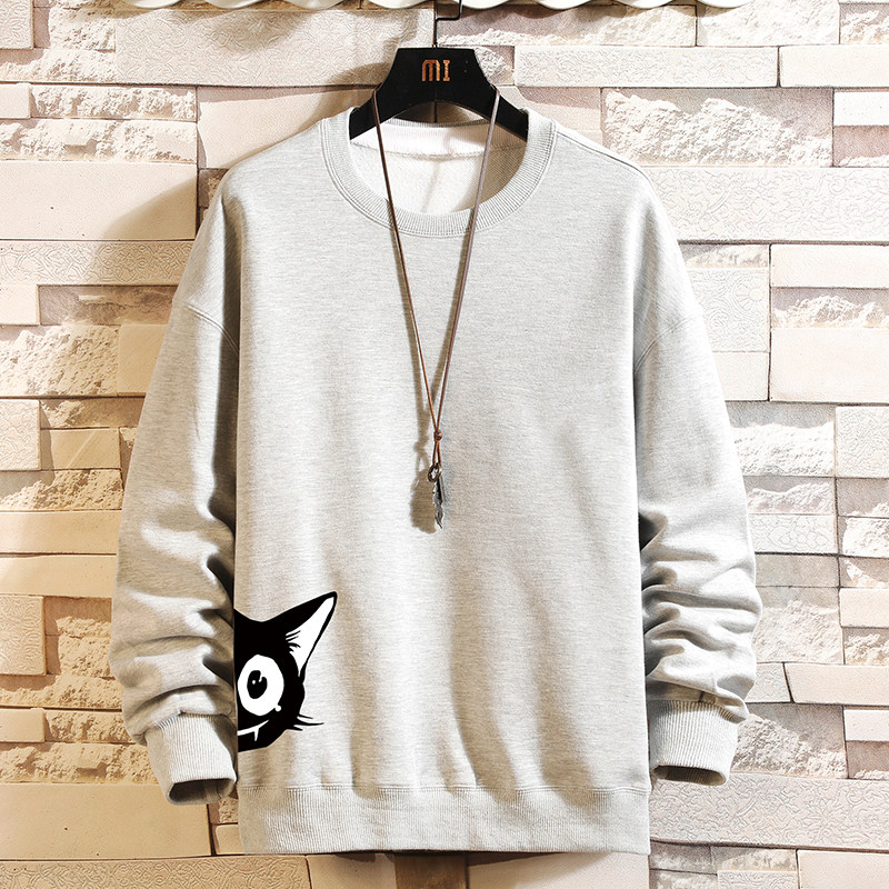 S6035-P35春季圆领卫衣男大码韩版宽松长袖外套男，男装卫衣，电商A040A