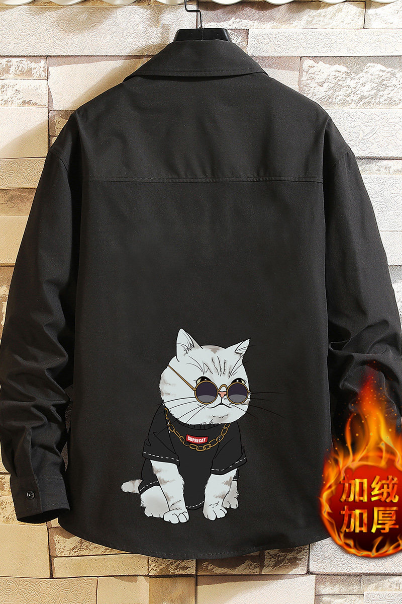 CS15044加绒款P55加厚加绒衬衫男保暖衬衣长袖寸衫上衣服外套,男装衬衫,电商A040A