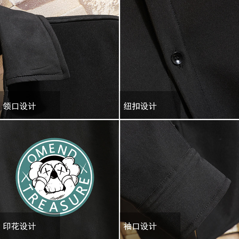 CS15052加绒款P55加厚加绒衬衫男保暖衬衣长袖寸衫上衣服外套,男装衬衫,电商A040A