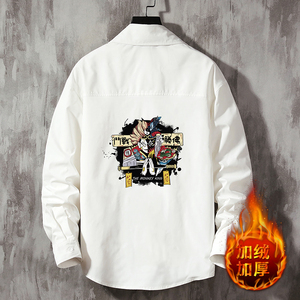 CS15016加绒款P55加厚加绒衬衫男保暖衬衣长袖寸衫上衣服外套图片