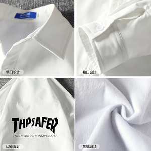 CS15007加绒款P55加厚加绒衬衫男保暖衬衣长袖寸衫上衣服外套图片