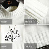 M18041加绒款-P65半高领加厚加绒毛衣男大码胖子针织衫保暖外套，男装针织衫/毛衣，电商A040A