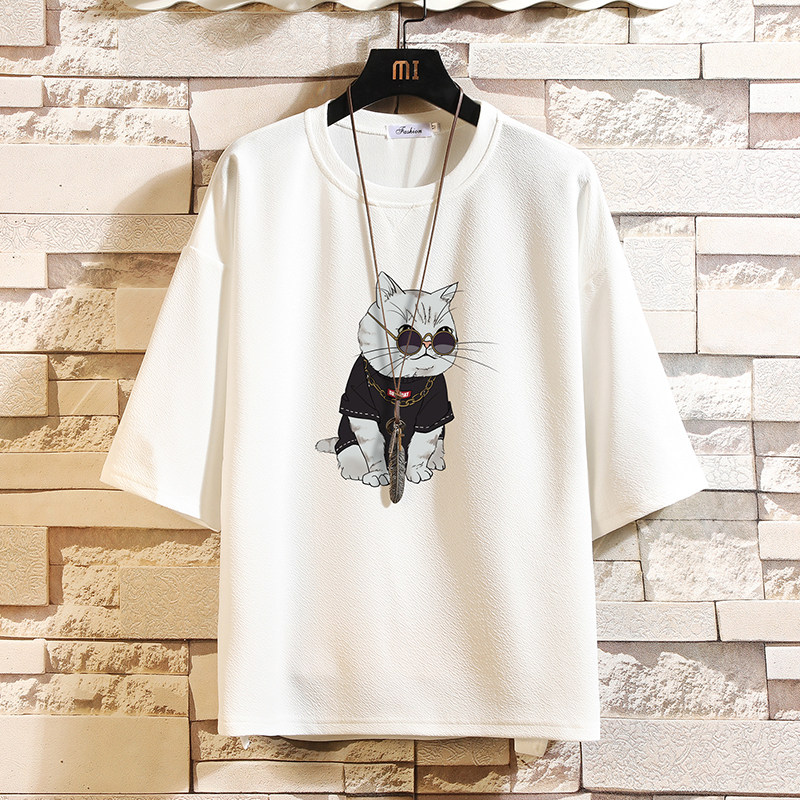 Q11044-P30春夏季七分袖t恤男大码五分袖男短袖中袖，男装T恤，电商A040A