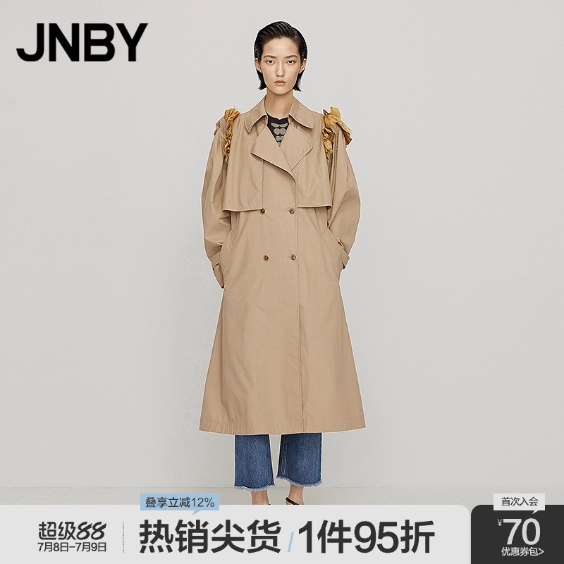 荷叶边造型感长款外套