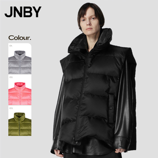 JNBY 江南布衣秋冬羽绒马甲外套女宽松立领短款 通勤上衣冬季 女款