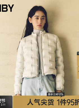 JNBY/江南布衣冬季轻薄羽绒服短款休闲简约立领通勤女5O9C14610