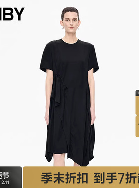 【商场同款】JNBY/江南布衣25秋新品连衣裙圆领短袖A型5P7G10930