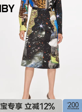 【淘宝专享】JNBY/江南布衣春夏半身裙印花A型纯棉裙子5N4D16040